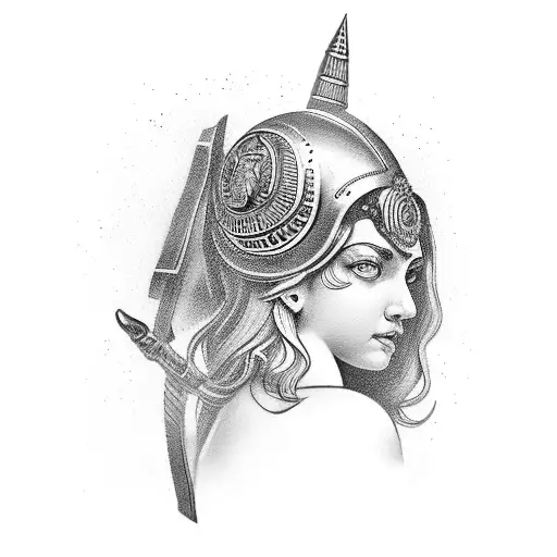 Greek Goddess Athena As A Modern Warrior