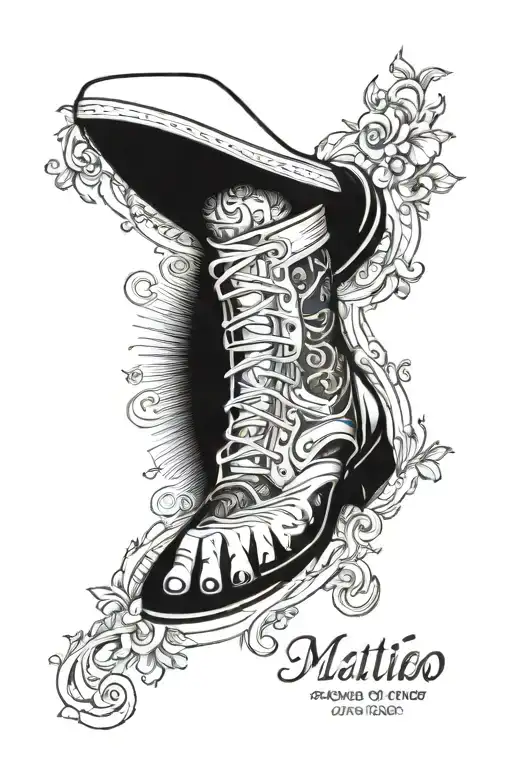 My Son's Foot With The Name Matteo And His Date Of Birth