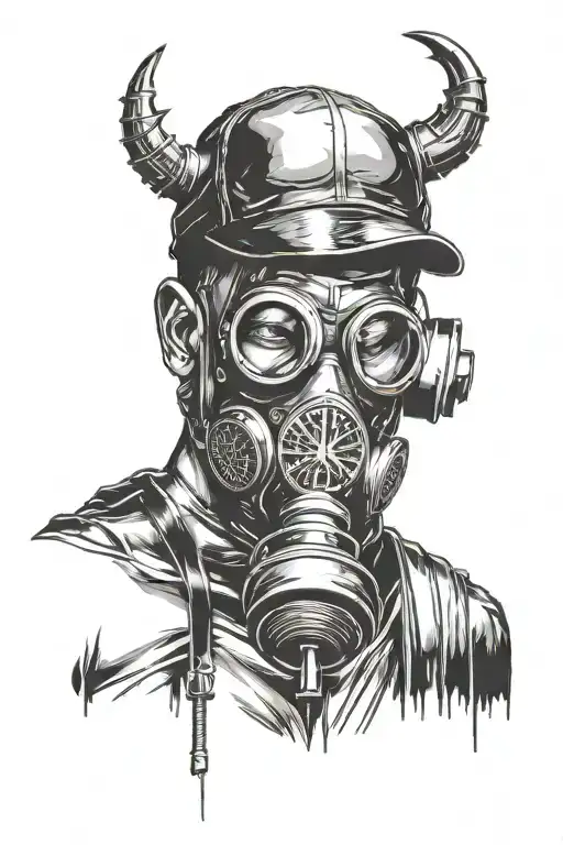 Guy In Gas Mask