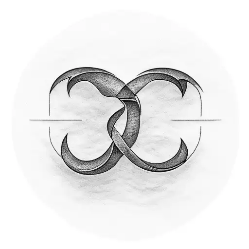 Infinity Symbol With Plane Island And Home