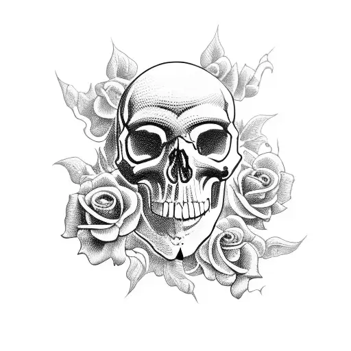 Skull And Roses