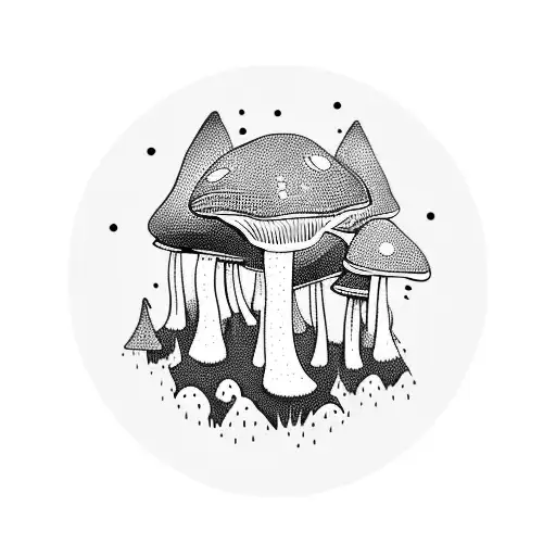 Mushroom Forest With Animals