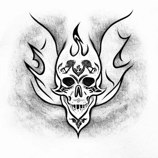 Skull With Flame