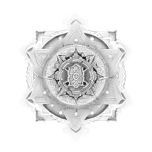 Cover Up Of Big Jesus Cross With Mandalas And Boho Ehapes