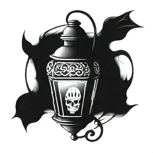 Skeleton Lantern Dark