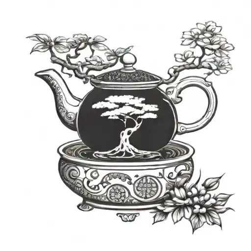 Bonsai Tree In Teapot