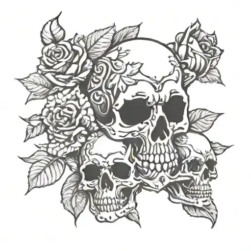 Skulls And Roses Gothic