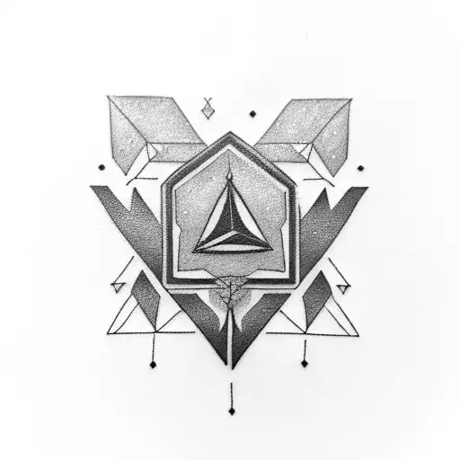 Arrow With 6 Diamonds