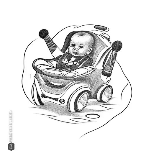 A Baby In A Car Seat