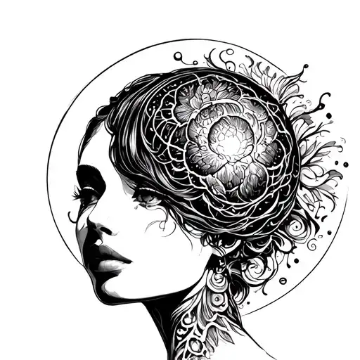 Female Body With A Universal Coming Out In Your Head