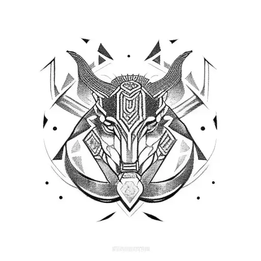 Combine Elements Of Aztec And Norse Mythology In A Blackwork Style