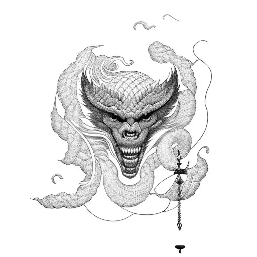 Scales Of Justice Intertwined With A Stormy Cloud