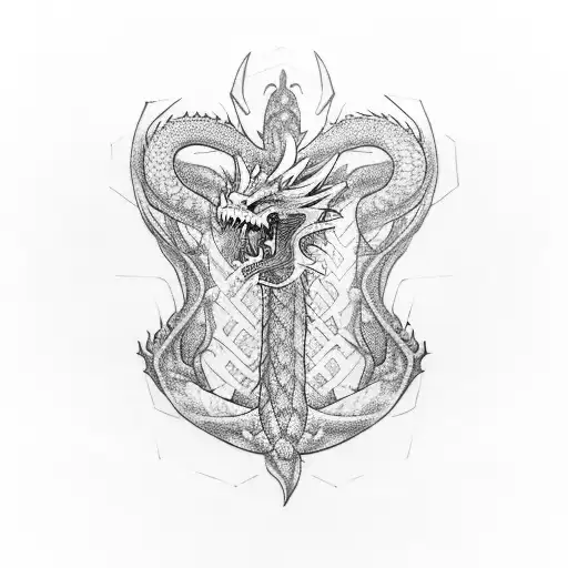 Dragon Protecting A Chest