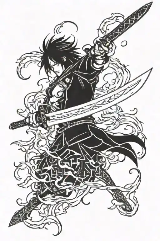 Katana Around The Lightning Blade