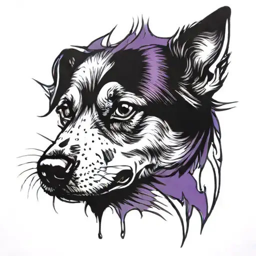 Dog Crying Purple Eye Mixed