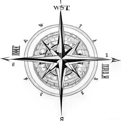 A Compass Rose With Logan's Birthdate