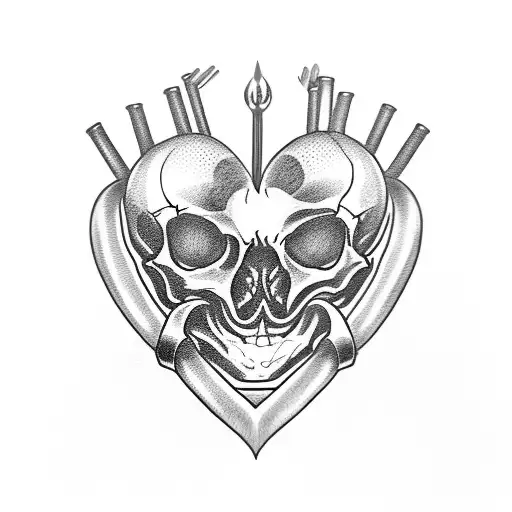 Skeleton Welding A Metal Heart