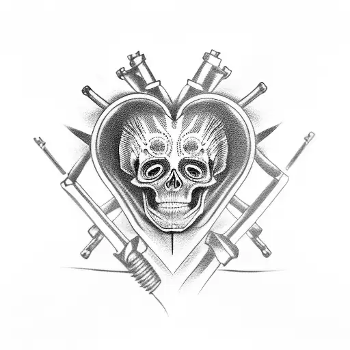 Skeleton Welding A Metal Heart