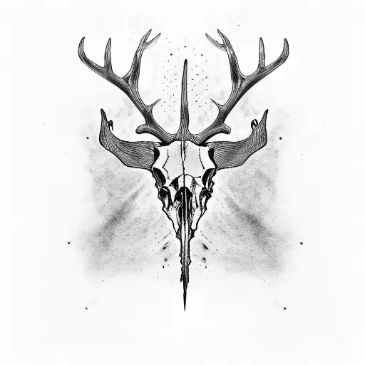 Elk Skull Cross And Pyrismatic