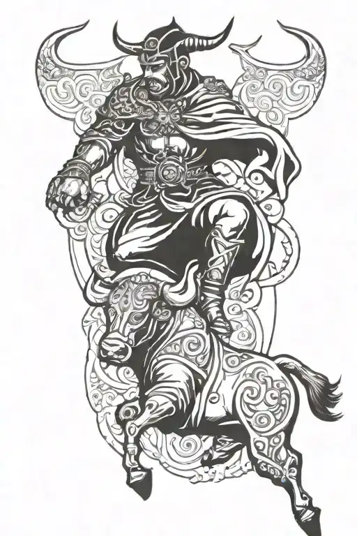 A Bull And A Matador Dueling