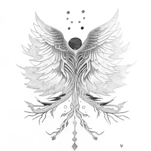 Wings Tree With Trible Roots