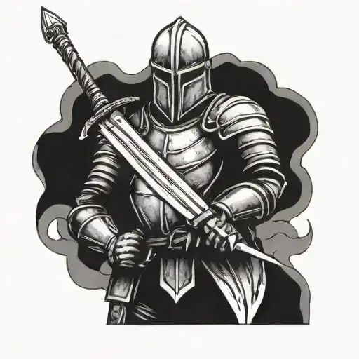 Knight Holding A Sword