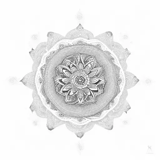 A Vibrant Indian Mandala With Spiritual Symbols And Motifs