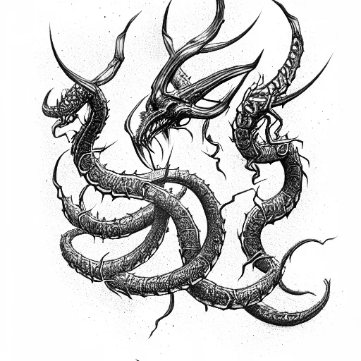 Mithology Hydra Drake Splits Fire