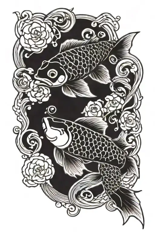 Pez Koi Fish Swimming