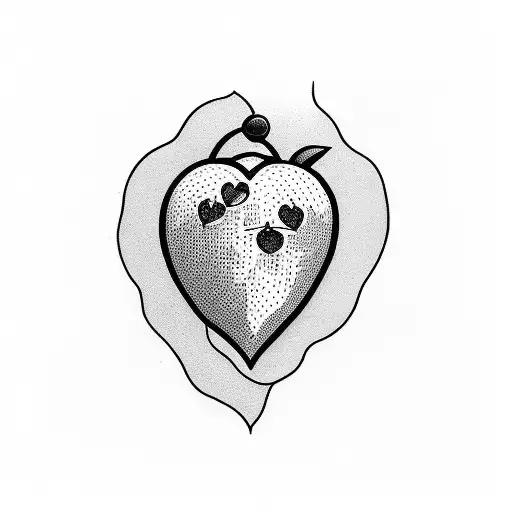Heart With A Blueberry For Baby Loss
