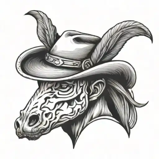 Cowboy Head Facing Forwards