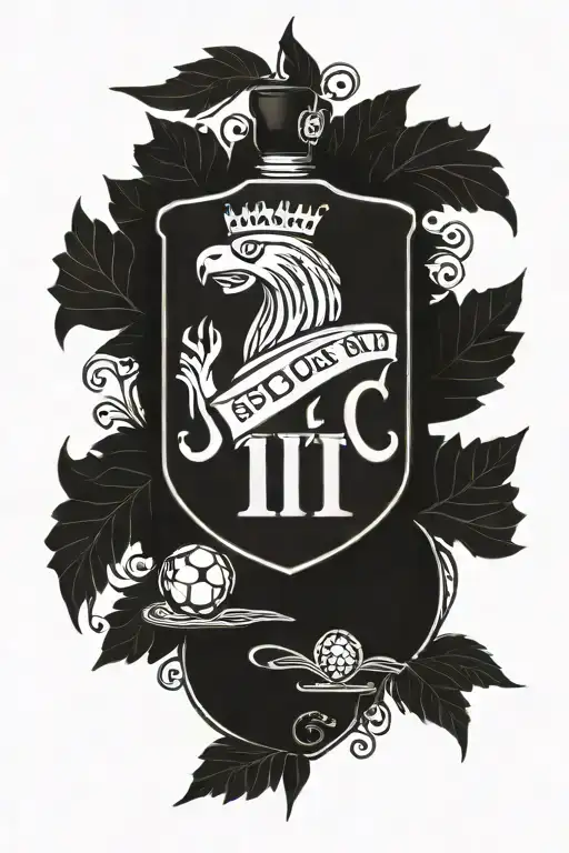 Combine Elements Of Stoke City Football Crest With A Craft Ale Bottle And A Whisky Glass