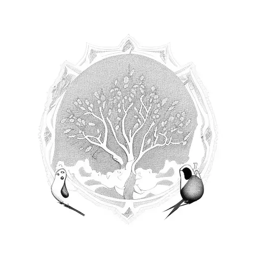 Family Tree Birds Lines