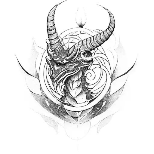 A Mythical Creature Surrounded By A Cosmic Background