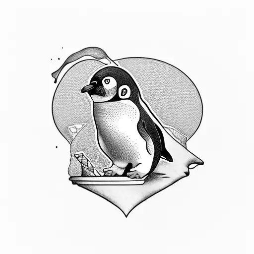 Penguin With A Icecreme Cone