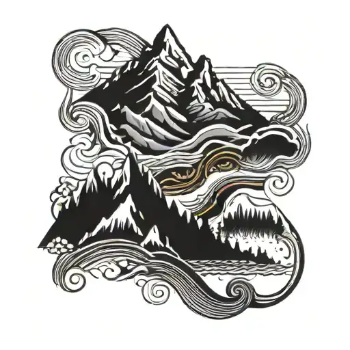 Mountain With A Winding Road