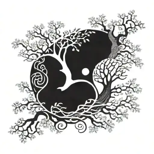 Tree Of Life Yin Yang Symbol