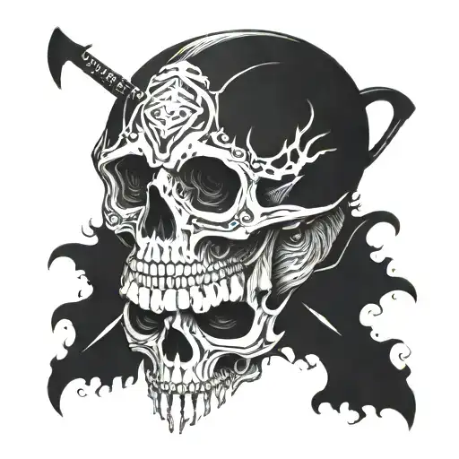 Ceri Witcher Skull Surrounded