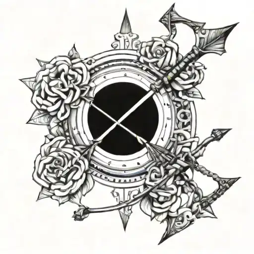 Drawn Bow And Arrow Weapon