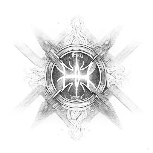 Semper Fideos Phrase Surrounded By A Jesus Baculus