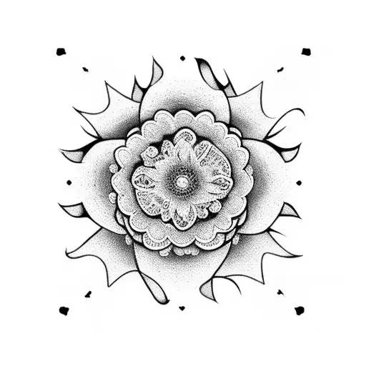 Unconditional Love Symbol With Flowers