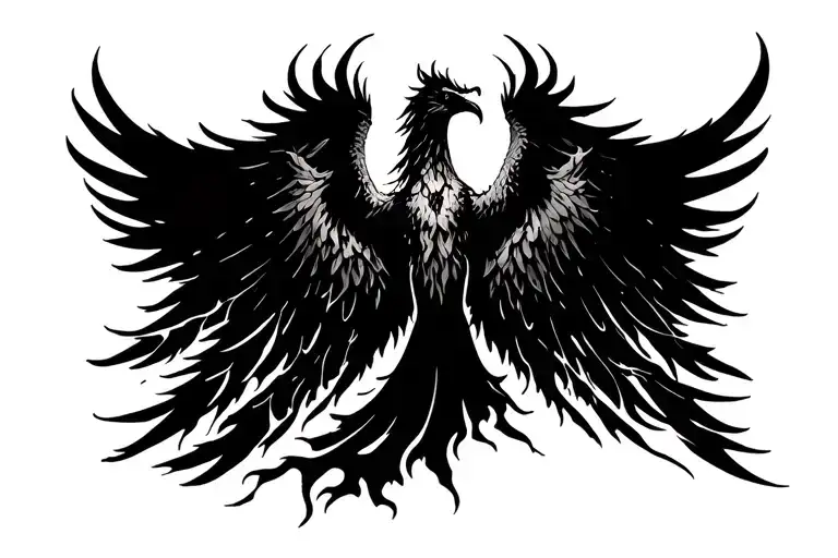 Phoenix Rising From Ashes Symbolizing Overcoming Their Drug Addiction