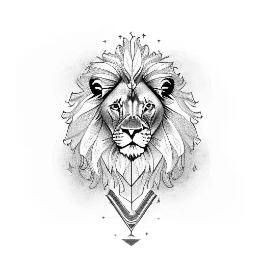 A Majestic Lion Sitting On Top Of A Vintage Typewriter