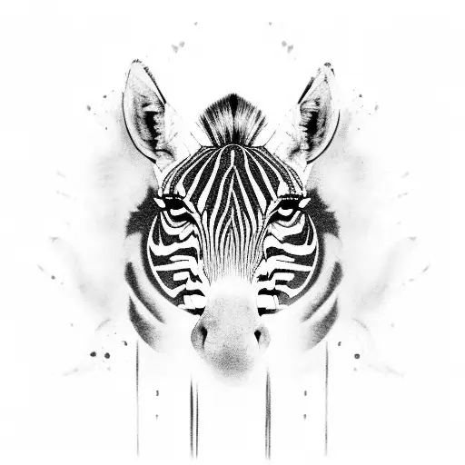 Zebra Pawing With A Dark Background And A Lot Of Smoke