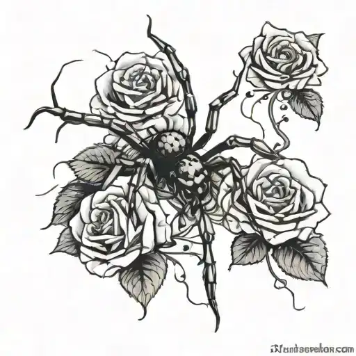 Spider And Roses