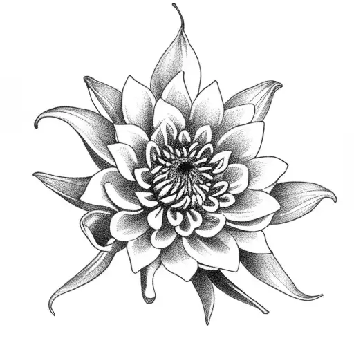 Chrysanthemum With Water Lilly And Lilly Of The Valley