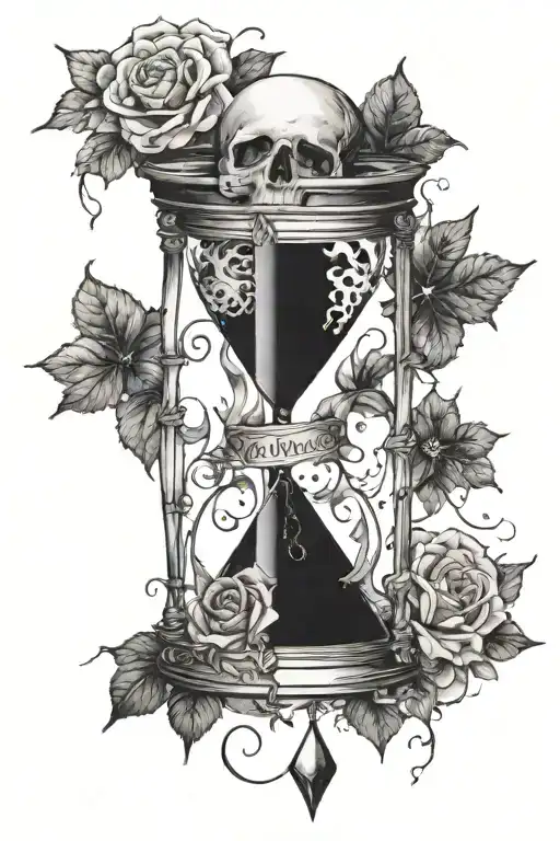 Memento Mori Vivere With A Broken Hourglass
