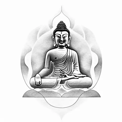 Buddha And 8 Symbols