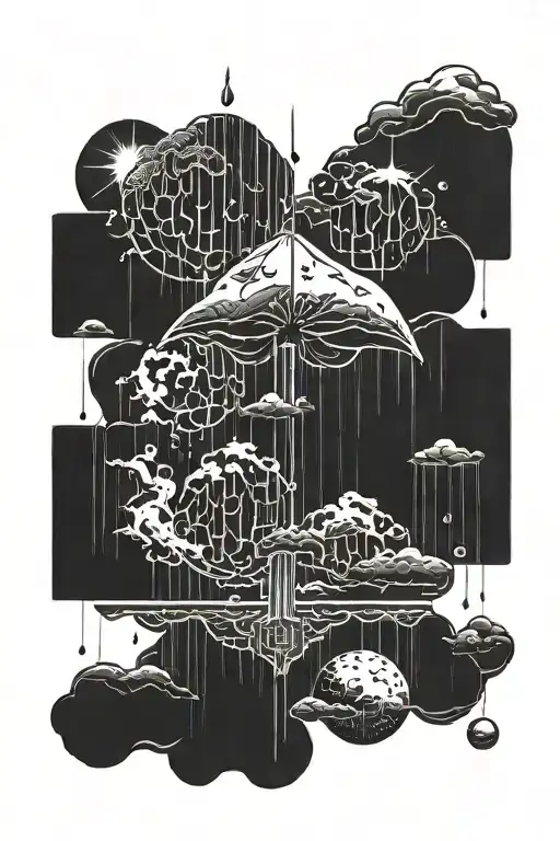 Rain On Square Earth Air Water