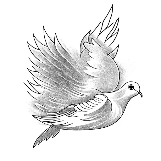 A Dove Of Peace With Wings Made Of Words From Books